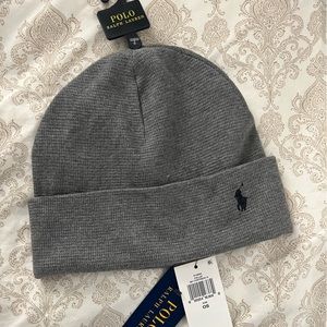 Ralph Lauren Polo Beanie - Charcoal Grey